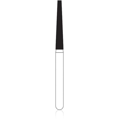 NTI® FG Diamond Bur, Medium Grit, Flat End Taper, #848-016 / M848-016, 1.6 mm Head Diameter, 10.0 mm Head Length, Gray, 5/Pkg thumbnail 4