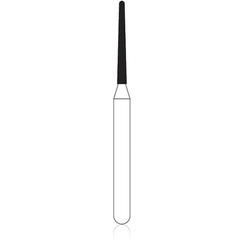 NTI Diamond Bur, Friction Grip (FG), Medium Grit, Round End Taper, #856-009 / M856-009, 0.9 mm Head Diameter, 8.0 mm Head Length, 5/Pack thumbnail 4