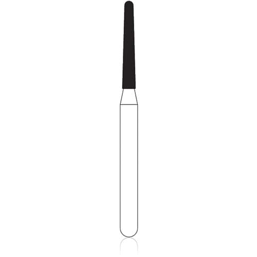 NTI Diamond Bur, FG, Round End Taper, #M856-012, 1.2 mm Head Diameter, 8.0 mm Head Length, Medium Grit, Gray, 5/Pk thumbnail 6