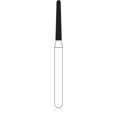 NTI Diamond Bur, Round End Taper, Medium Grit, Friction Grip Short Shank, #856-012M, 1.2 mm x 8.0 mm, 5/Pack thumbnail 3