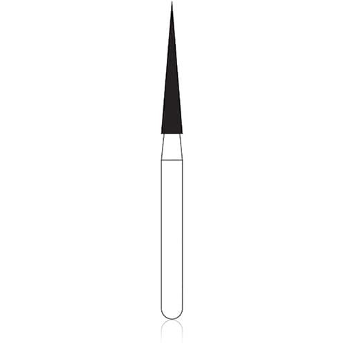 NTI Diamond Bur, Friction Grip (FG), Medium Grit, Needle, #859-016, 1.6 mm Diameter, 10.0 mm Length, 5/Pkg, M859-016 thumbnail 5
