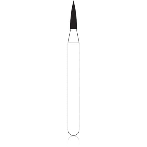 NTI FG Diamond Bur, Medium Grit, Flame Point End, #860-010 / M860-010, 1.0 mm Diameter, 4.0 mm Length, 5/Pk thumbnail 4