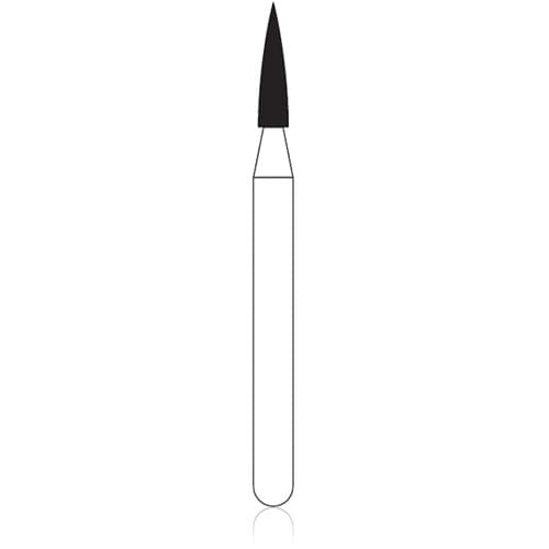 NTI FG Diamond Bur, Medium Grit, Flame Shaped, #860-012 / M860-012, 1.2 mm Head Diameter, 5.0 mm Head Length, Friction Grip, 5/Pk thumbnail 4