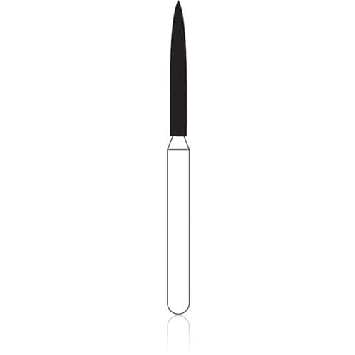 NTI HP Diamond Bur, Flame, Medium Grit, #863-012, 1.2 mm Diameter, 10.0 mm Length, Friction Grip, M863-012HP thumbnail 5