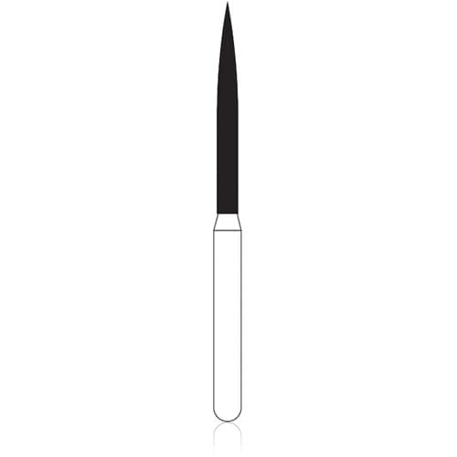 NTI Diamond Bur, FG, Medium Grit, Flame Point End, #M864-012, 1.2 mm Diameter, 12.0 mm Length, 5/Pk thumbnail 4