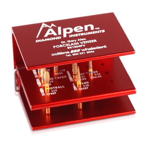 Alpen Porcelain Veneer Kit by Dr. Gary Alex, 7-Piece Diamond Bur Set, R1004PV thumbnail 5