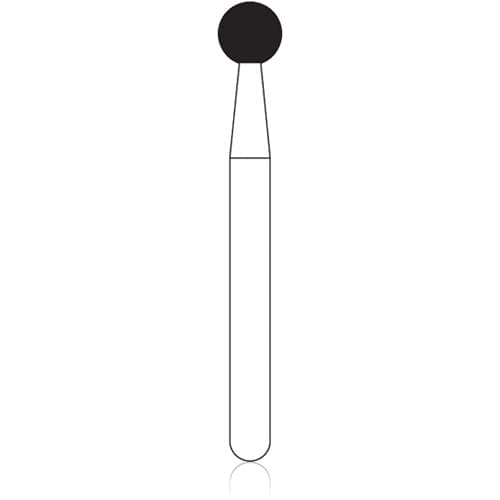 NTI Diamond Bur, Friction Grip (FG), Super Coarse, Round #801-025 (SC801-025), 2.5 mm Head, 5/Pk thumbnail 4