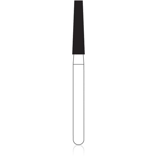 NTI Diamond Bur, Friction Grip (FG), Super Coarse, Flat End Taper, #SC847-018, 1.8 mm Head Diameter, 8.0 mm Head Length, 5/Pk thumbnail 3