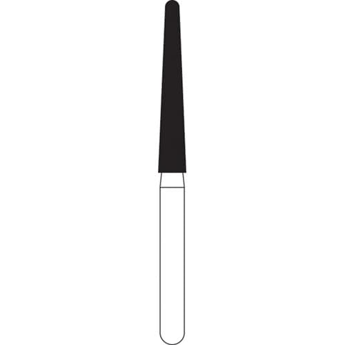NTI Diamond Bur, FG, Long Round End Taper, # SC850L, 1.8 mm, Super Coarse, Black, 5/Pk, SC850L-018 thumbnail 5