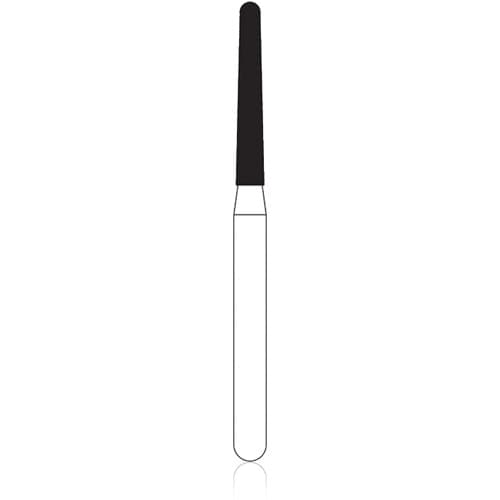 NTI Diamond Bur, FG, Long Round End Taper, #SC856L-014, 1.4 mm, Super Coarse, Black, 5/Pk thumbnail 5