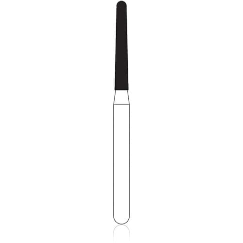 NTI Gold Pack FG Diamond Bur, Super Coarse, Long Round End Taper, #856L-014, 1.4 mm Diameter, 9.0 mm Length, 50/Pack, SC856L-014G thumbnail 3