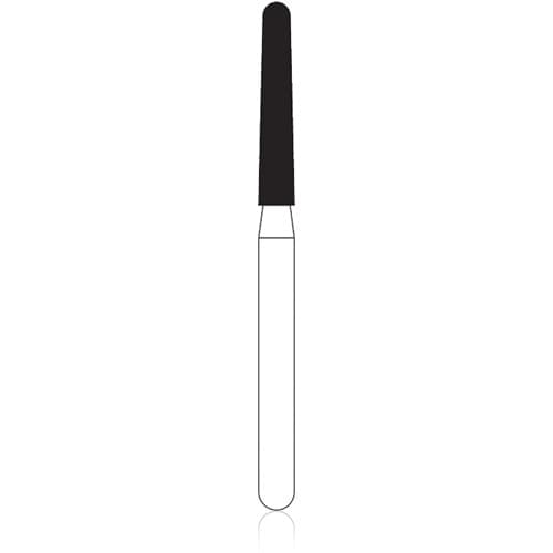 NTI Gold Pack FG Diamond Bur, Super Coarse, Long Round End Taper, #856L-016, 1.6 mm x 9.0 mm, 50/Pkg, SC856L-016G thumbnail 4