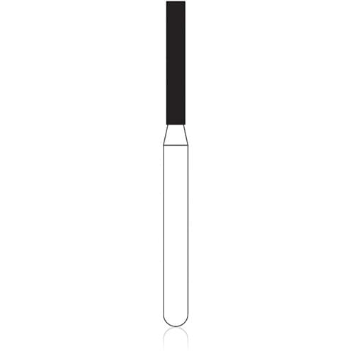 NTI Gold Pack FG Diamond Bur, Super Coarse, Beveled Cylinder, #885-012, 1.2 mm Diameter, 8.0 mm Length, 50/Pack, SC885-012G thumbnail 3