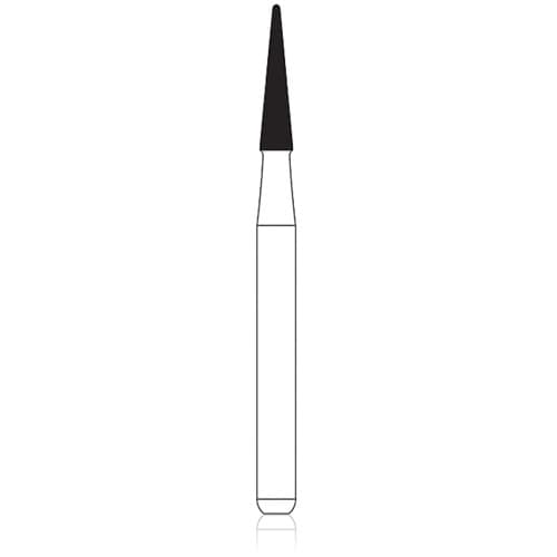 NTI T.D.F. Series Diamond Bur, Super Fine, TDF6, #134-014, Friction Grip, 1.4 mm Diameter, 6.0 mm Head Length, Yellow, 5/Pkg, SF134-014 thumbnail 4