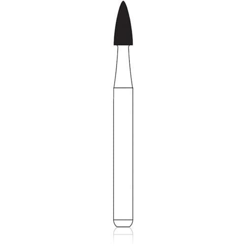 NTI Superfine FG Diamond Bur, Needle Point, #SF858-016, 1.6 mm Diameter, 8.0 mm Length, 5/Pk thumbnail 4