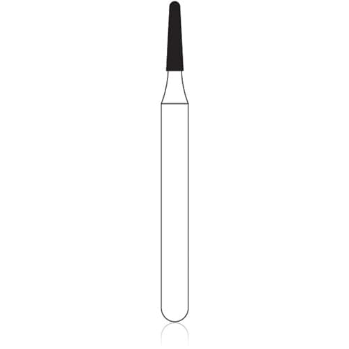 NTI Superfine FG Diamond Bur, Flame Shaped, #SF889-010, 1.0 mm Diameter, 4.0 mm Length, 5/Pk thumbnail 4