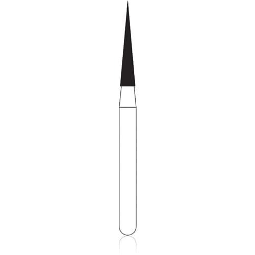 NTI Ultra Fine Friction Grip Needle Diamond Bur, #858-014, 1.4 mm Diameter, 8.0 mm Length, 5/Pk, UF858-014 thumbnail 4