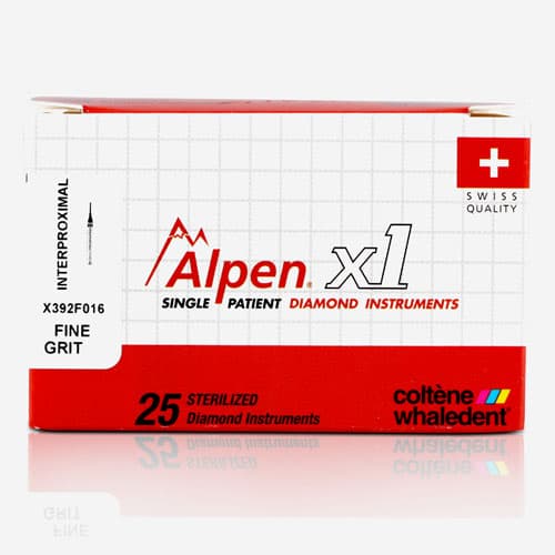Alpen x1 Single-Use Diamond Bur, FG, #856-016M, Round End Taper, Medium Grit, 1.6 mm, 25/Pk, X8568M016 thumbnail 5