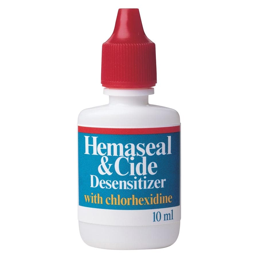 Hemaseal & Cide Desensitizer with 4% Chlorhexidine, Glutaraldehyde-Free, 10 mL Bottle, 170 thumbnail 10