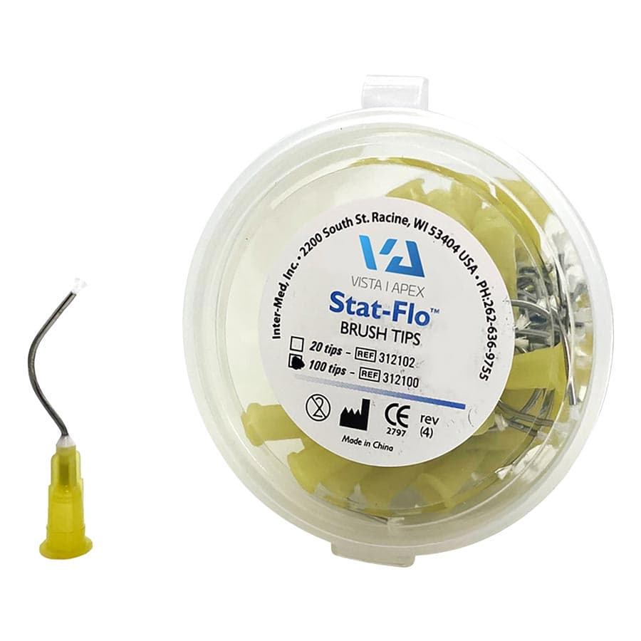 Stat-Flo Hemostatic Infusor Pre-Bent Brush Tips, 19 Ga, Yellow, 100/Pk, 312100 thumbnail 13
