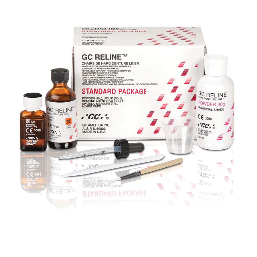 GC Reline Chairside Hard Denture Reline Material, Powder Refill, 80 g Bottle, 346002 thumbnail 8