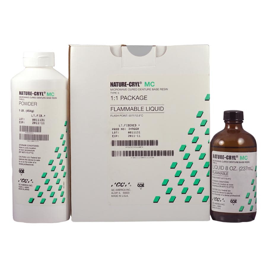 GC America Nature-Cryl MC Microwave-Cured Denture Base Resin Powder, COE Light Fibered+ Shade, 5 lb Package thumbnail 5