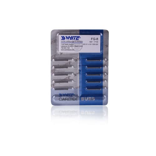 SS White Standard Operative Carbide Burs, FG, Round, #8, 2.3 mm Head Diameter, 1.6 mm Head Length, 100/Pk, 13008 thumbnail 6