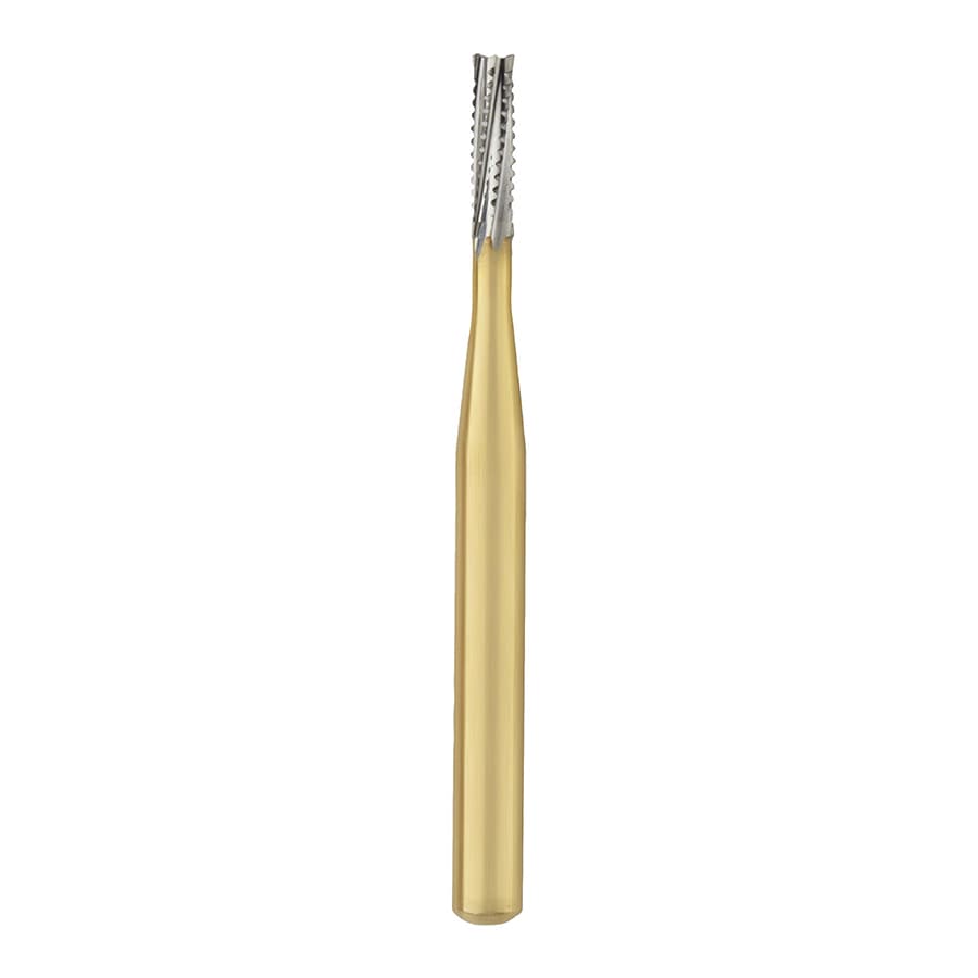 Great White Gold Series Carbide Burs, FG, Straight Cross Cut Fissure, #557, 100/Pk, 13091 thumbnail 10