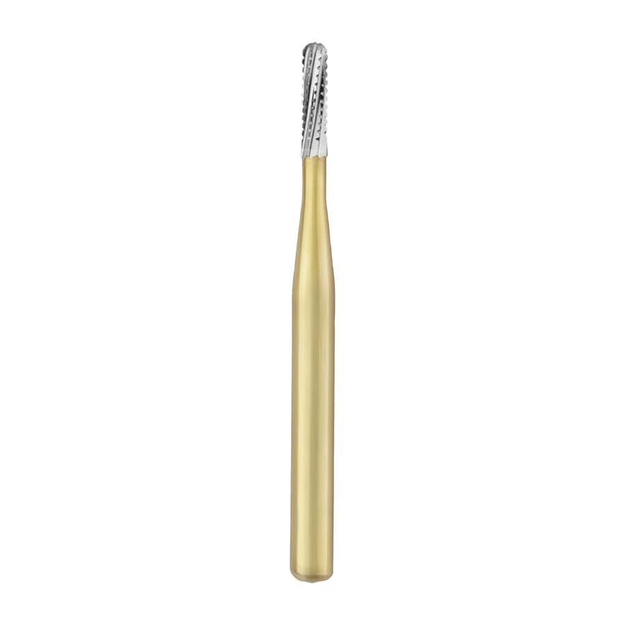 Great White Gold Series Carbide Burs, FG, Straight Cross Cut Fissure, #GW1557, 100/Pk, 13092 thumbnail 6