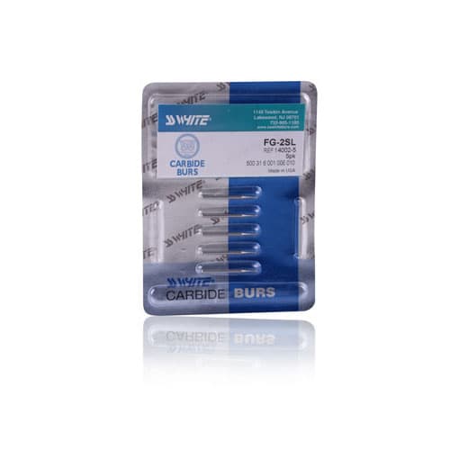 SS White Surgical Length Round Carbide Burs, FG #2, 1.0 mm Head, 5/Pk, 14002-5 thumbnail 10