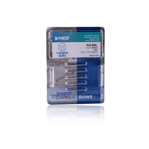 SS White Surgical Length Round Carbide Burs, FGSL, #8, 2.3 mm Head, 5/Pk, 14008-5 thumbnail 10