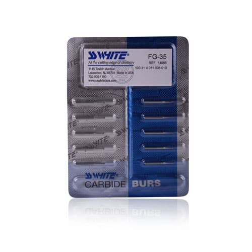 SS White Standard Operative Carbide Burs, FGSS, Inverted Cone, #35, Short Shank, 10/Pk, 15042 thumbnail 6