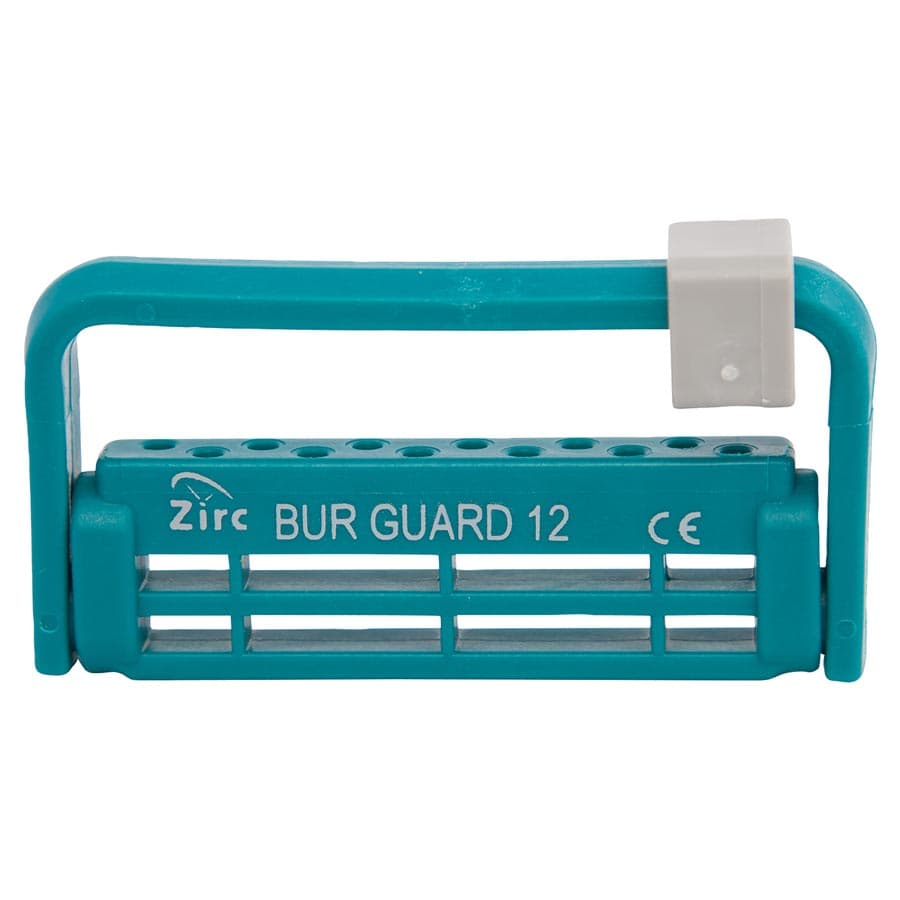 Zirc Steri-Bur Guard, 12-Hole, Teal, Autoclavable Bur Block, 50Z406J, 1/Pk thumbnail 6