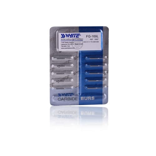 SS White Standard Operative Carbide Bur, FGSS, Straight Flat End Fissure, #56, Short Shank, 10/Pk, 16893 thumbnail 6