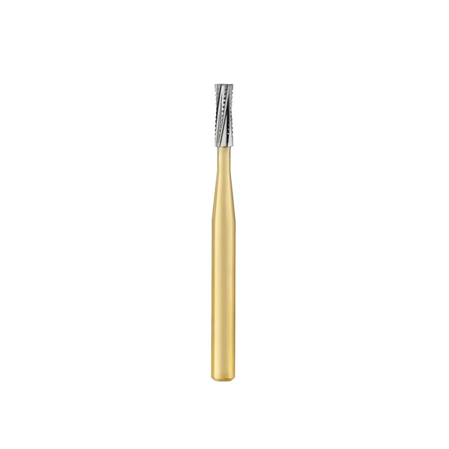 Great White Gold Series Carbide Burs, FG, Straight Cross Cut Fissure, # GW558, 10/Pk, 18222 thumbnail 6