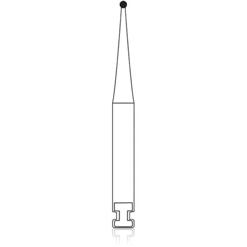 NTI® 2-Piece Operative Carbide Burs, RA - Round, # 1/4, 0.5 mm Diameter, 5/Pkg, H0.25-RA thumbnail 5