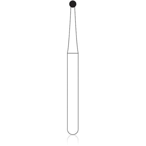NTI 2-Piece Operative Carbide Burs, FGSS Friction Grip, Round #2, 1.0 mm Diameter, Short Shank, 5/Pkg, H2-FGSS thumbnail 5