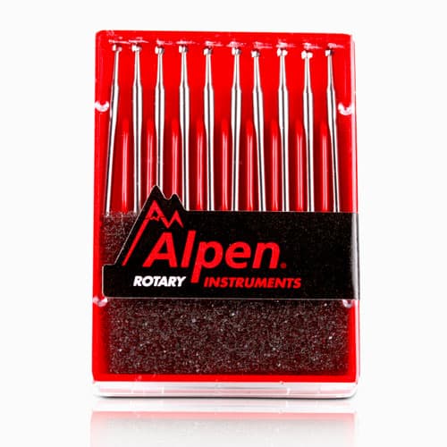 Alpen Surgical Carbide Bur, FG, Flat End Straight Fissure Cross Cut, #557, 1.0 mm, 10/Pk, R500557 thumbnail 10
