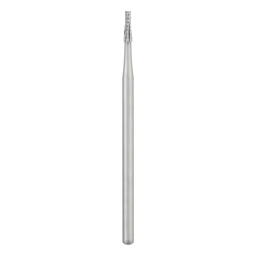 SS White Oral Surgery Carbide Bur, #701, Tapered Fissure Cross-Cut, Flat End, HP Shank #2, 1.2 mm Head, 51 mm, Sterile, 10/Pk, 30022 thumbnail 6