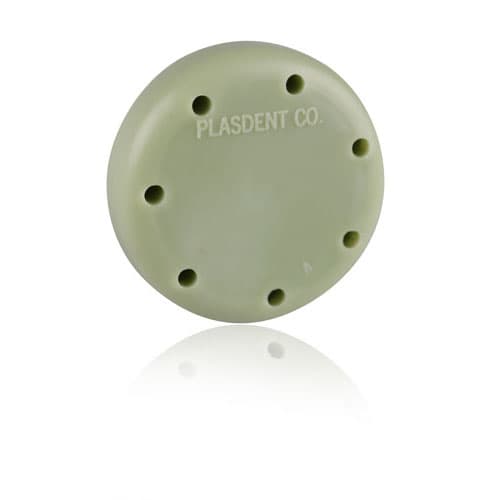 Plasdent Magnetic Bur Block, 7-Hole Small Round Green, 1-5/8" Diameter, 400BS-4 thumbnail 3