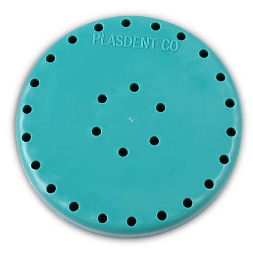 Plasdent Magnetic Bur Block, 28 Holes FG/RA, Teal/Aquamarine, 400BL14 - Magnetic Bur Blocks - 28 Holes FG/RA, Aquamarine - Image 1
