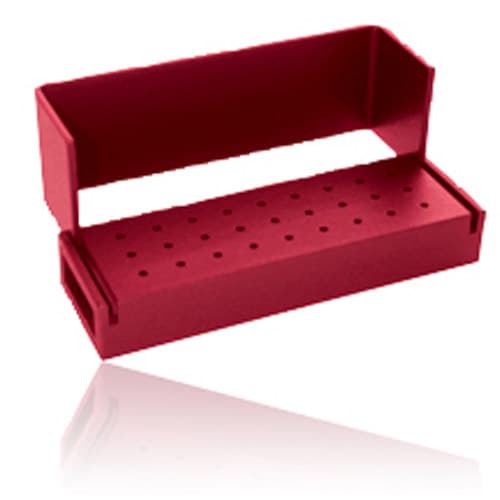Kerr AXIS Bur Block, 27 FG Holes, Red Anodized Aluminum, AB100-1R thumbnail 3