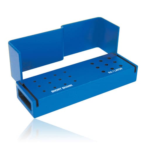 Kerr AXIS Autoclavable Bur Block, 21 Hole, 12 FGSS / 9 RA, Blue Anodized Aluminum, Swivel Top, AB120-1U thumbnail 5