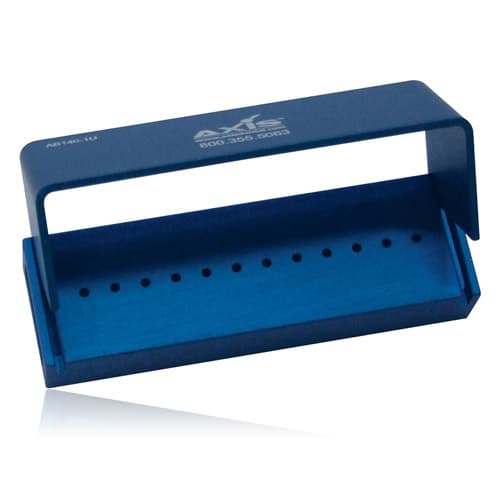 Kerr AXIS Bur Block, 12 FG Holes, Blue Anodized Aluminum, Autoclavable, AB140-1U thumbnail 4