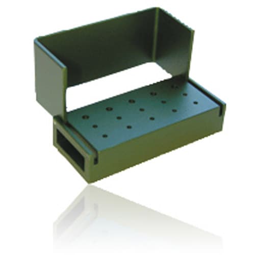 Kerr AXIS Aluminum Bur Block, 15 Holes (10 FG / 5 RA), Green, Swivel Top, Autoclavable, AB320-1T, 1/Pk thumbnail 5