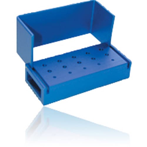 Axis Bur Block, 15 Hole, 5 FG/10 RA, Blue Anodized Aluminum, Autoclavable, AB330-1U thumbnail 3