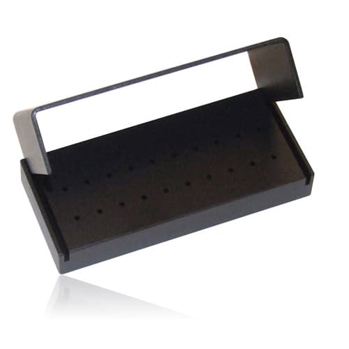 Kerr AXIS AB400-1B Black Anodized Aluminum Bur Block, 20 FG Holes, Swivel Top, Autoclavable, 86mm x 38mm x 28mm thumbnail 3