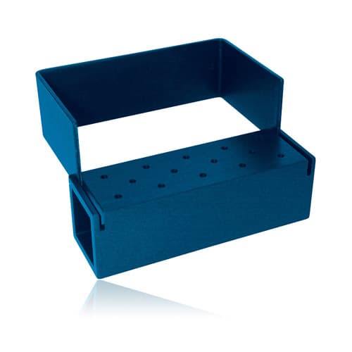 Kerr AXIS AB900-1U Blue Anodized Aluminum Bur Block, 14 HP, Swivel Top, Autoclavable thumbnail 3