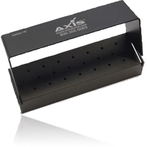 Axis 22-Hole HP Bur Block, Black Anodized Aluminum, Autoclavable, AB920-1B - Axis 22 Hole - 22 HP - Black Anodized Aluminum Bur Block. Autoclavable - Image 1