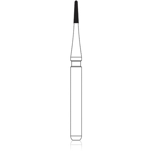 NTI Trimming & Finishing Carbide Bur, 20-Flute, OA-3F, Bullet, FG, 0.7 mm, Yellow, 5/Pkg, H247-007F thumbnail 4